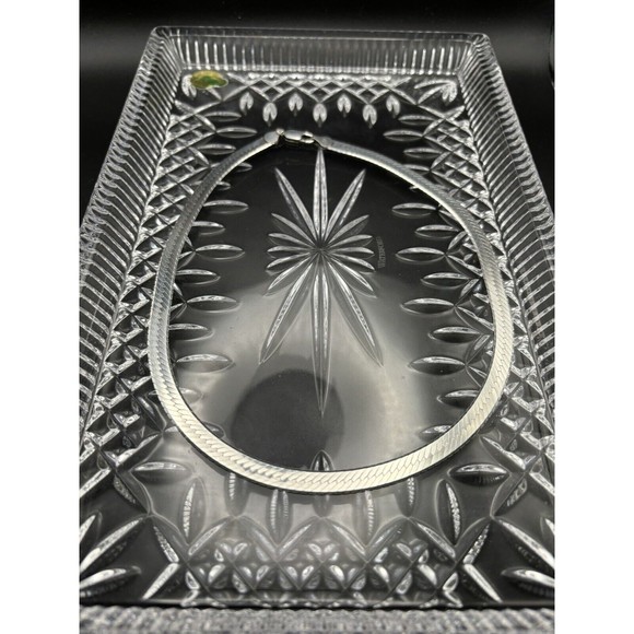 Vintage Italian Made Reversible 18”  925 Sterling Silver Wide Herringbone Chain - Picture 1 of 16